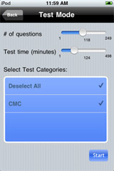 Sample View of AACN CMC Cardiac Exam Prep End Test Mode