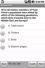 Sample View of AP World History Exam Prep Mode