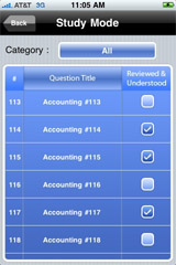 Sample View of CLEP Accounting Exam Prep Study Mode