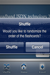Sample View of CompTIA Network+ Flashcards Test Mode