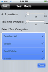 Sample View of Illinois Real Estate Exam Prep Test Mode