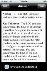 Sample View of Microsoft 70-291 Exam Prep Answer Mode