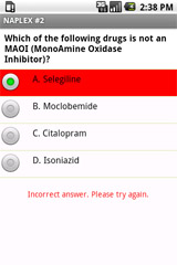 Sample View of NAPLEX Exam Prep Test Result